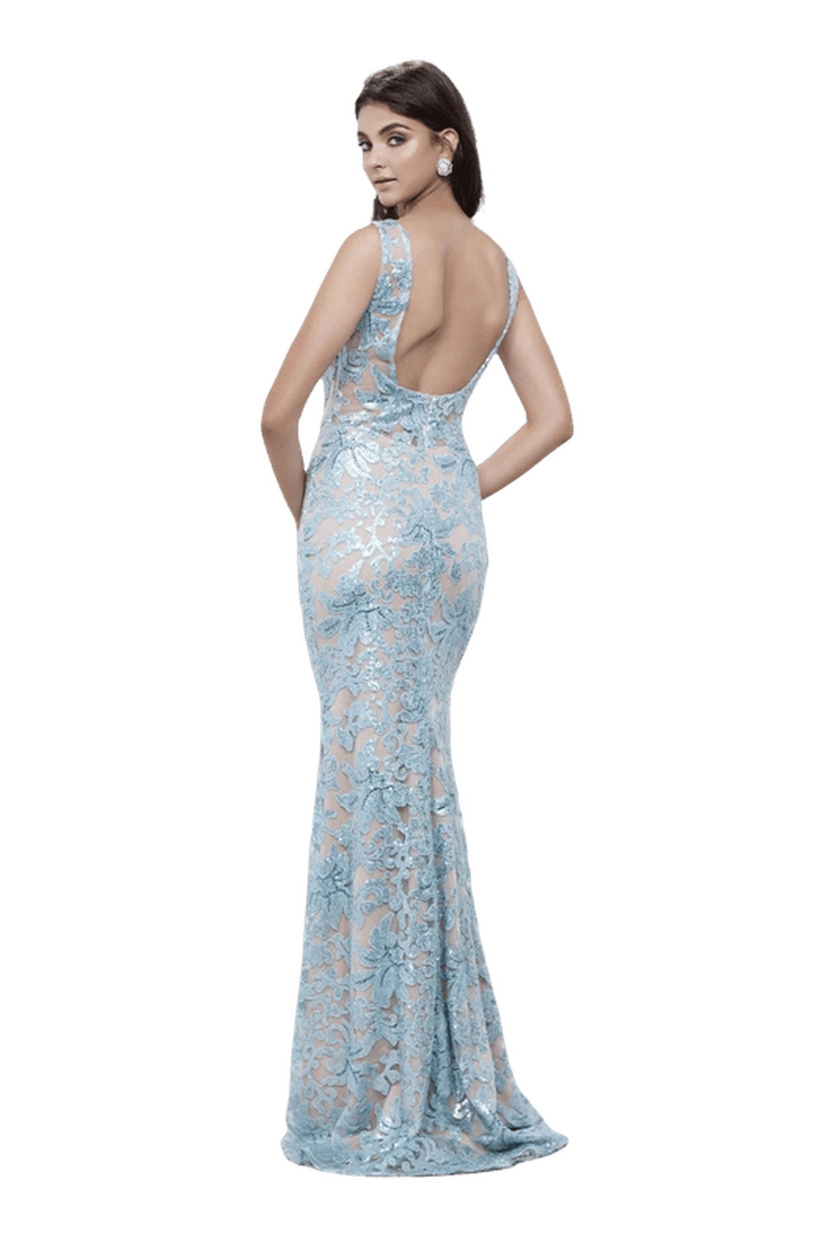 aqua gold dress Kintsugi-Inspired Aqua Dress main image 1